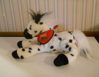 Rare Wells Fargo Legendary Pony Horse Billy Plush Stuffed 2003 White Black Spots