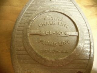 Vintage EVANS CHALK LINE CL - 50 Plumb Bob Line Tool Elizabeth NJ 2