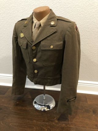 Ww2 Us Army 34th Infantry Division Id’d Uniform Cutdown Coat Jacket,  Obituary