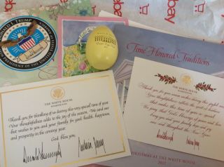 2017 Trump White House Easter Egg Yellow,  Xmas Book,  Holiday Cards,