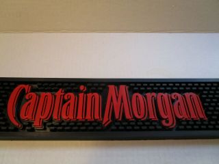 Captain Morgan Black & Red Rubber Bar Mat Spill Guard Man Cave She Shed