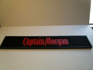 Captain Morgan Black & Red Rubber Bar Mat Spill Guard Man Cave She Shed 2