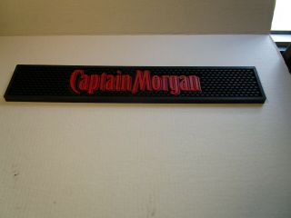 Captain Morgan Black & Red Rubber Bar Mat Spill Guard Man Cave She Shed 3