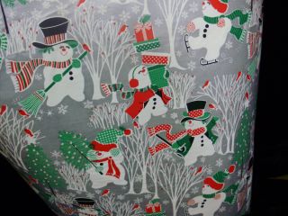 Vintage Department Store Christmas Wrapping Paper Snowman