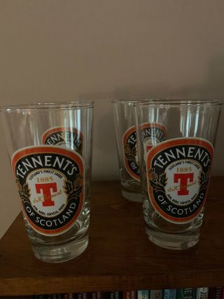 Tennent’s Beer Glasses Set Of 4
