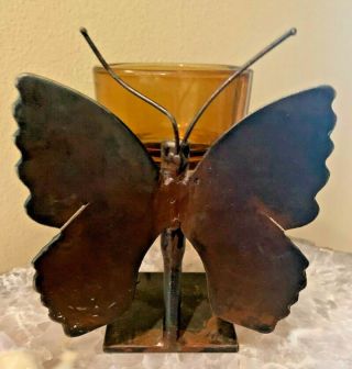 Jan Barboglio Iron Butterfly Candle Holder Retired Piece
