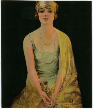 Vintage 1920s Jazz Age Flapper Pin - Up Girl Hortense Frederick Duncan Art Print