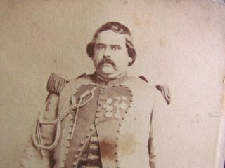 1860 ' s Circus Giant Colonel Routh Goshen in uniform cdv photograph 2