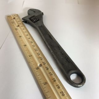 Vintage Utica Tools 91 - 8 8  Inches Long Adjustable Wrench Made In Usa
