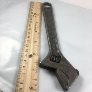 Vintage Crescent Tool Co 8 " At18 Adjustable Wrench Jamestown,  Ny Usa