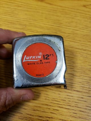Vintage Lufkin 12 Ft Mezurlok Power Tape Measure 12d Engineers Vintage Tool