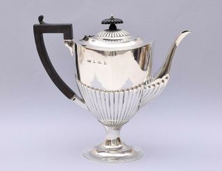 Antique Sterling Silver Coffee Pot.  Birmingham 1902