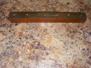 Antique Brass And Wood 8 " Level