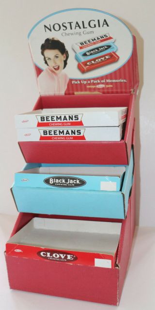 Beemans Black Jack Clove Gum Store Display Sign Countertop Vintage Adams Gums