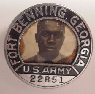Wwii - Fort Benning Georgia Employee Badge - Home Front - Obsolete