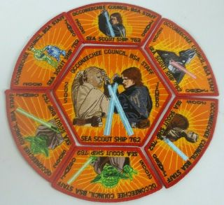 7 Star Wars Occoneechee Council Sea Scout Ship Jambo 762 Patch Complete Set 2005