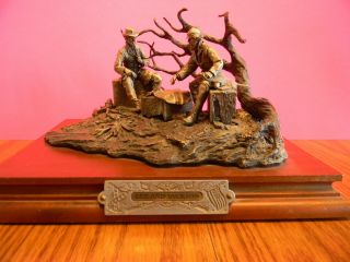 Chilmark Pewter Metal Sculpture Statue Robert E.  Lee And Stonewall Jackson