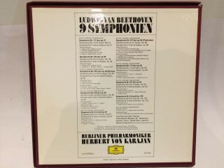 KARAJAN beethoven 9 symphonien,  symphonies 8X LP BOX SET EX,  /EX -,  2721 055 vinyl 2