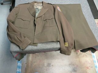 Wwii Us Army Officer Ike Jacket & Trousers - Neiman Marcus - - " Eto " Patch