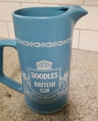 Vintage Boodles British Gin Pub Jug Bar Pitcher