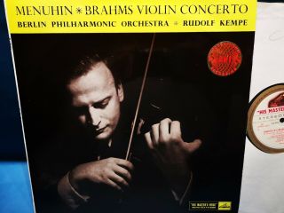 " Hmv Asd 264 White/gold Rudolf Kempe Brahms Violin Cto Berlin Philharmonic