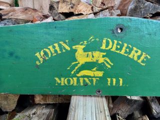Depression era John Deere Wood Sickle Mower board w/ Logo 32 
