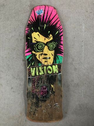 1986 Vintage Vision Psycho Stick Skateboard Deck Old School