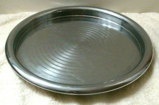 Chase Brass & Copper Co.  Chrome Art Deco 12 " Round Ring Tray Vintage