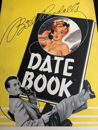 Authentic 1952 Pin Up Calender Bill Randall’s Date Book Hose McCann Telephone Co 2
