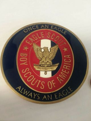 Large Boy Scouts Of America Eagle Scout 100 Year Lincoln Medallion Paper Weight