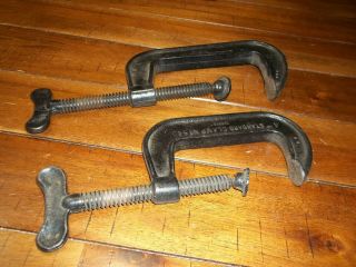 2 - Vintage Cincinnati Tool Co 540 C Clamps (5 " & 4 ")