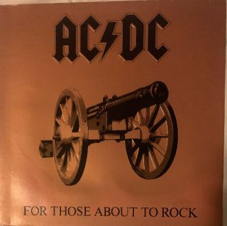 Ac/dc For Those About To Rock Vinyl Record Lp Sd 11111 Ex Masterdisk Rl Press