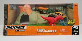 Matchbox On A Mission: Dino Raiders With T Rex Car/dino Car Set