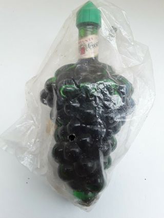 Vintage 1971 Nello Gori Green Glass Grapes Wine Decanter Italy
