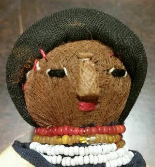 Vintage Early To Mid - Century Florida Doll - Native Costume - 6.  25 " - Fabric