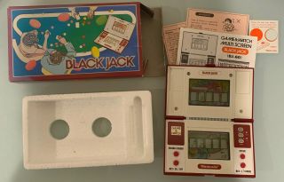 Vintage Nintendo Game & Watch Black Jack Bj - 60 With Box