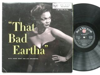 Eartha Kitt / Henri René ‎– That Bad Eartha (rd - 27067) Vinyl Lp.  Uk 1958.  Ex/vg