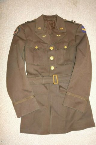 Ww2 Us Officer Uniform Jacket W/ 15th Air Force Bullion Patch 450th Bomb Group
