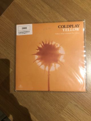 Coldplay - Yellow Rare Uk Numbered Orig 7’ P/s 2000 Near