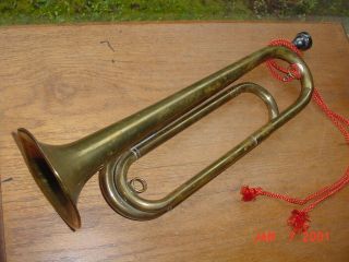 Old Vintage Official Boy Scout Brass Bugle By Rexcraft