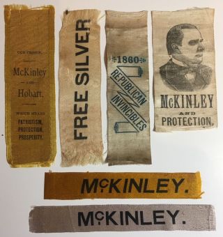 Group Of Campaign Ribbons Mckinley & Bryan 1896 - 1900