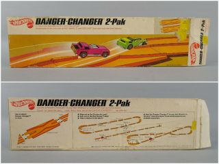 1970s Vintage Redline Hot Wheels Danger Changer 2 Pak Pack Track 2