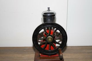 Vintage Cast - Iron Coffee Grinder Mill Red.