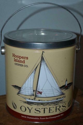 Hoopers Island Oyster Co.  1 Gallon Oyster Can Skipjack Nathan Heritage Series