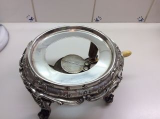 An Ornate Antique Sterling Silver Burner/kettle Stand Spaulding & Co.  Chicago