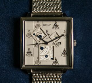 Barclay Past Master Masonic Watch - 10 To Shriners Hospitals - Only $69,  S&h