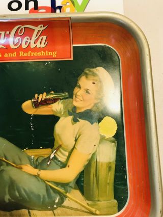 1940,  Coca - Cola " Sailor Girl " Metal Serving Tray