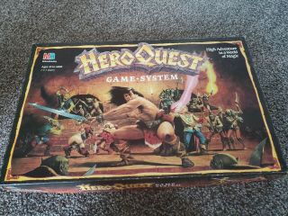 Vintage Hero Quest Board Game System Complete Milton Bradley Great Shape,  Bonus