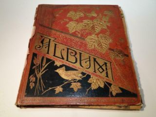 1886 Victorian Scrapbook - Die Cuts,  Trade & Calling Cards