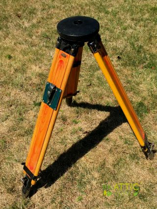 Vintage Keuffel,  Esser Wood Surveying Tripod - Adjustable -